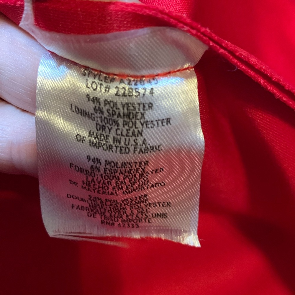 Betsy & Adam Red Ruffle Gown - Picture 16 of 16